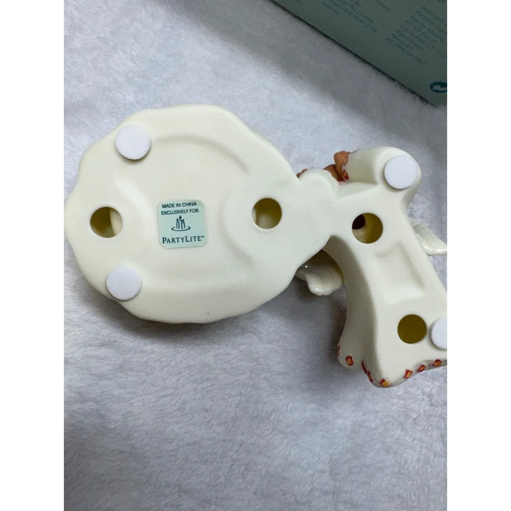 PartyLite Felicity Tealight Holder P8114 Angel Cloud Ceramic Candle Holder Box - Picture 4 of 7